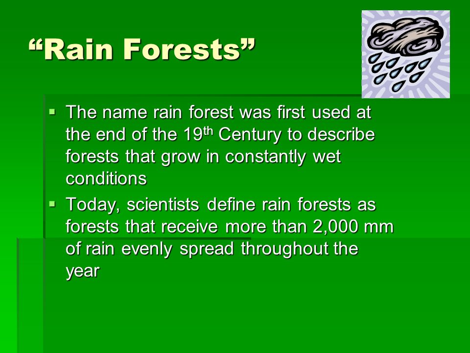 What are some forest names?